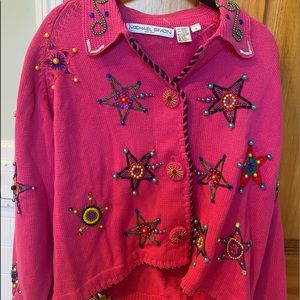 Vintage Embroidered Michael Simon Cardigan